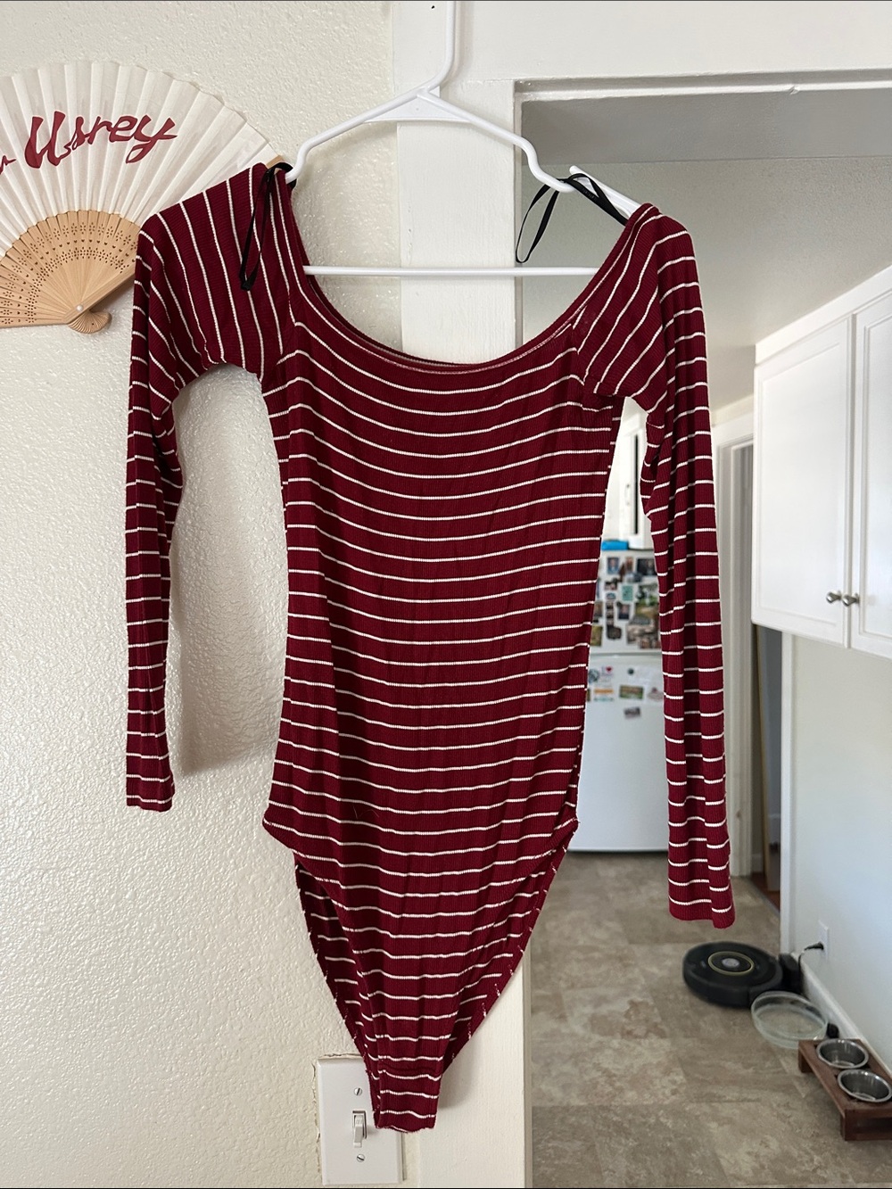 Off the shoulder body suit bundle. Blue & red striped size medium